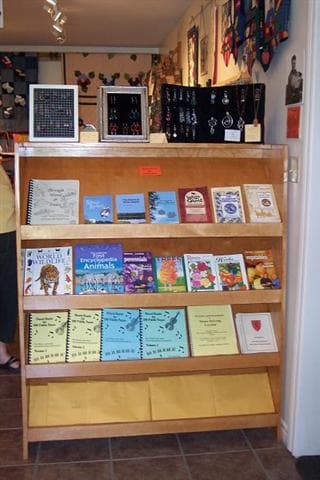 Gift shop shelves